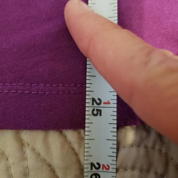 Avenue PurpleFloral Yoke Top - Henley button scoop - Picture 6 of 7